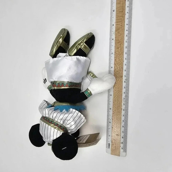 The Disney Store Globe Trotting Mickey Mouse Egyptian King Plush Beanie 8" NEW - Picture 5 of 6